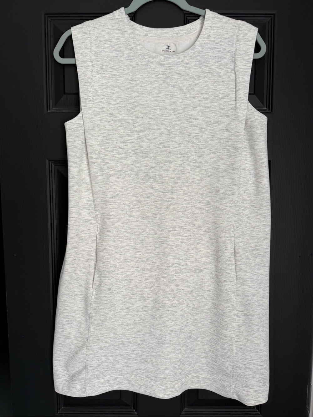 Danskin Heather Light Gray Sleeveless Shift Dress